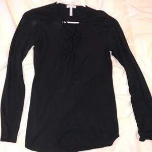 Black lace-up long sleeve!